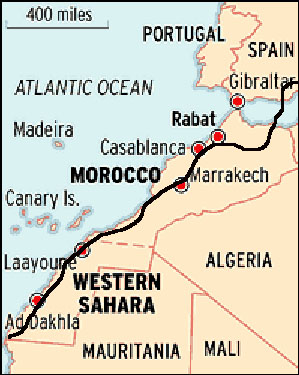 Route Marokko Afrika